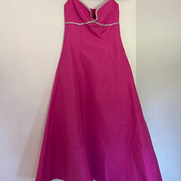 [New With Tags] SELF-PORTRAIT Off-Shoulder Flared Midi Dress With Crystal Detail - Picture 5 of 6